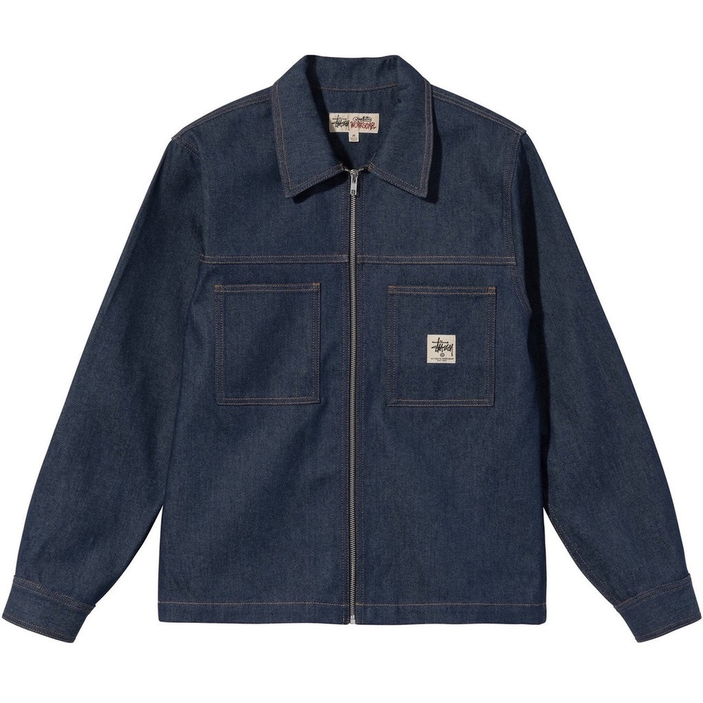Stussy Denim Zip Up Work Shirt